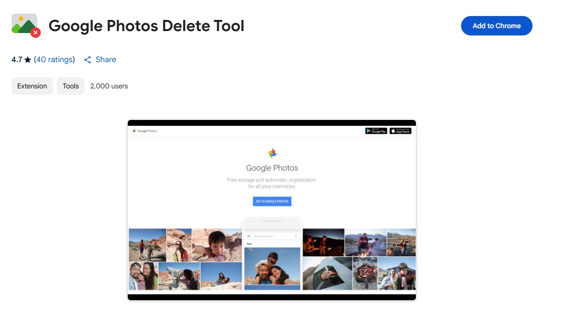 Google Photos Delete Tool